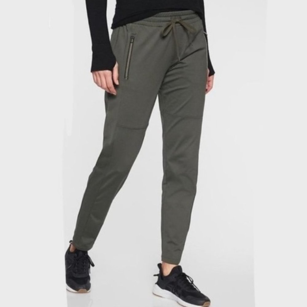 Athleta Hilltop Joggers medium petite MP Olive Green EC, pants, jogger